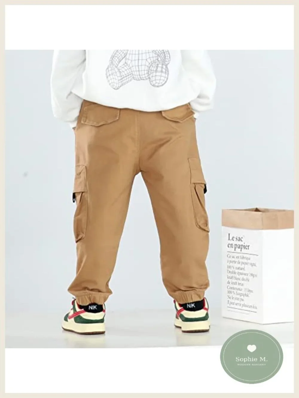 Toddler Pants 2 Pack Cotton Stretch Chino Joggers Kids Boys Girls